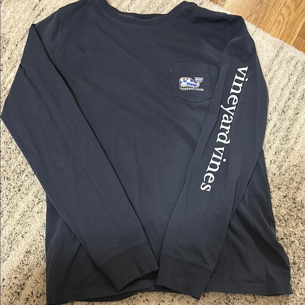 Vineyard Vines Men's Navy Long Sleeve Shirt